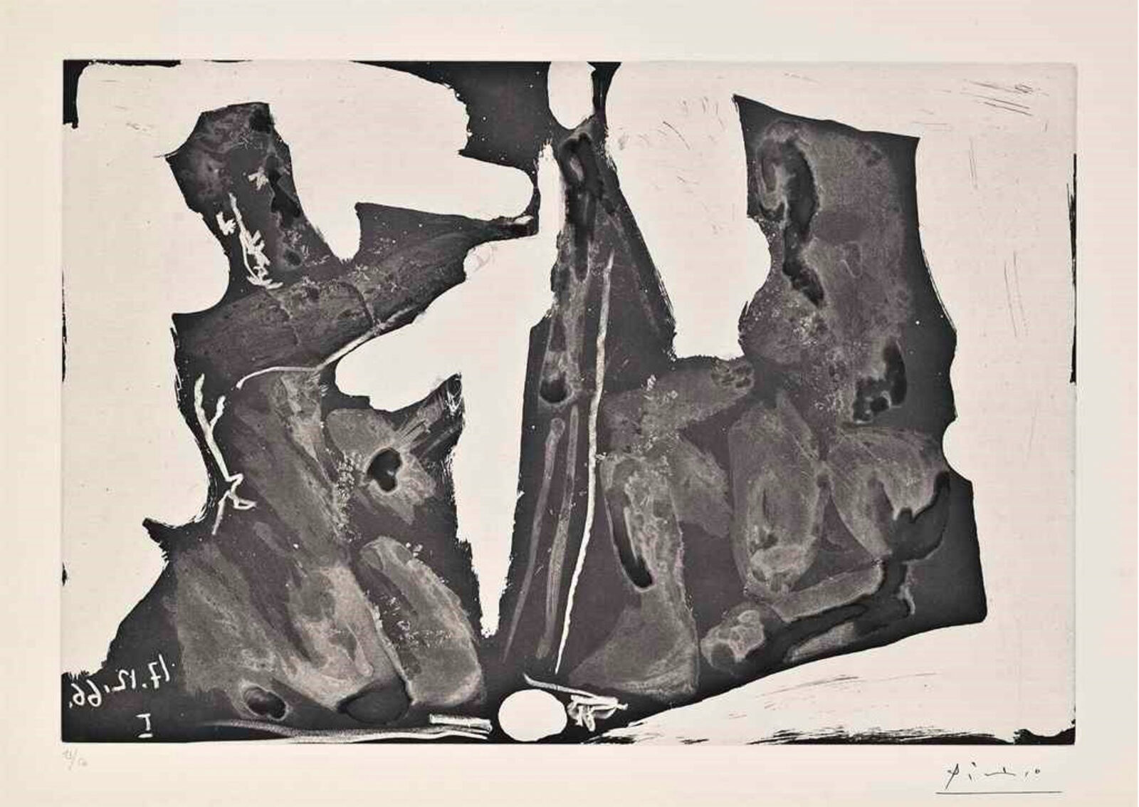 Peintre et Modele by Pablo Picasso, 1966