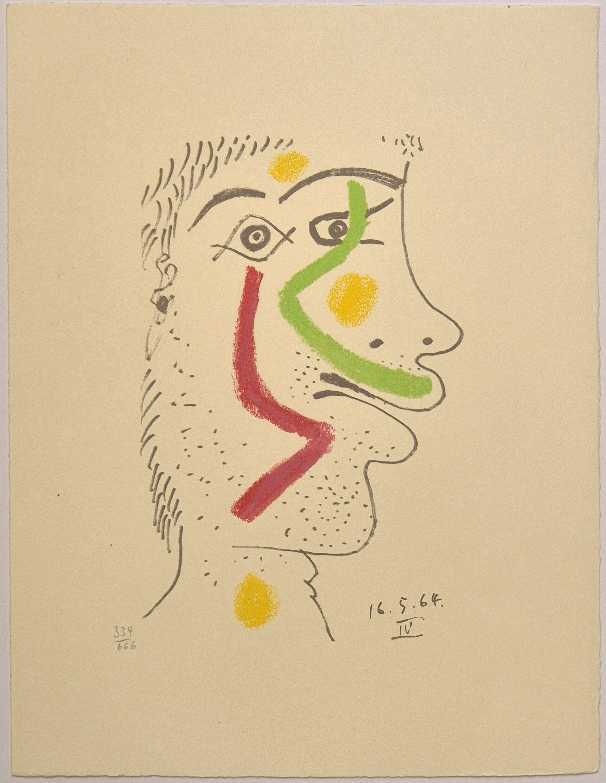 Profile III from Le goût de bonheur by Pablo Picasso, 1970