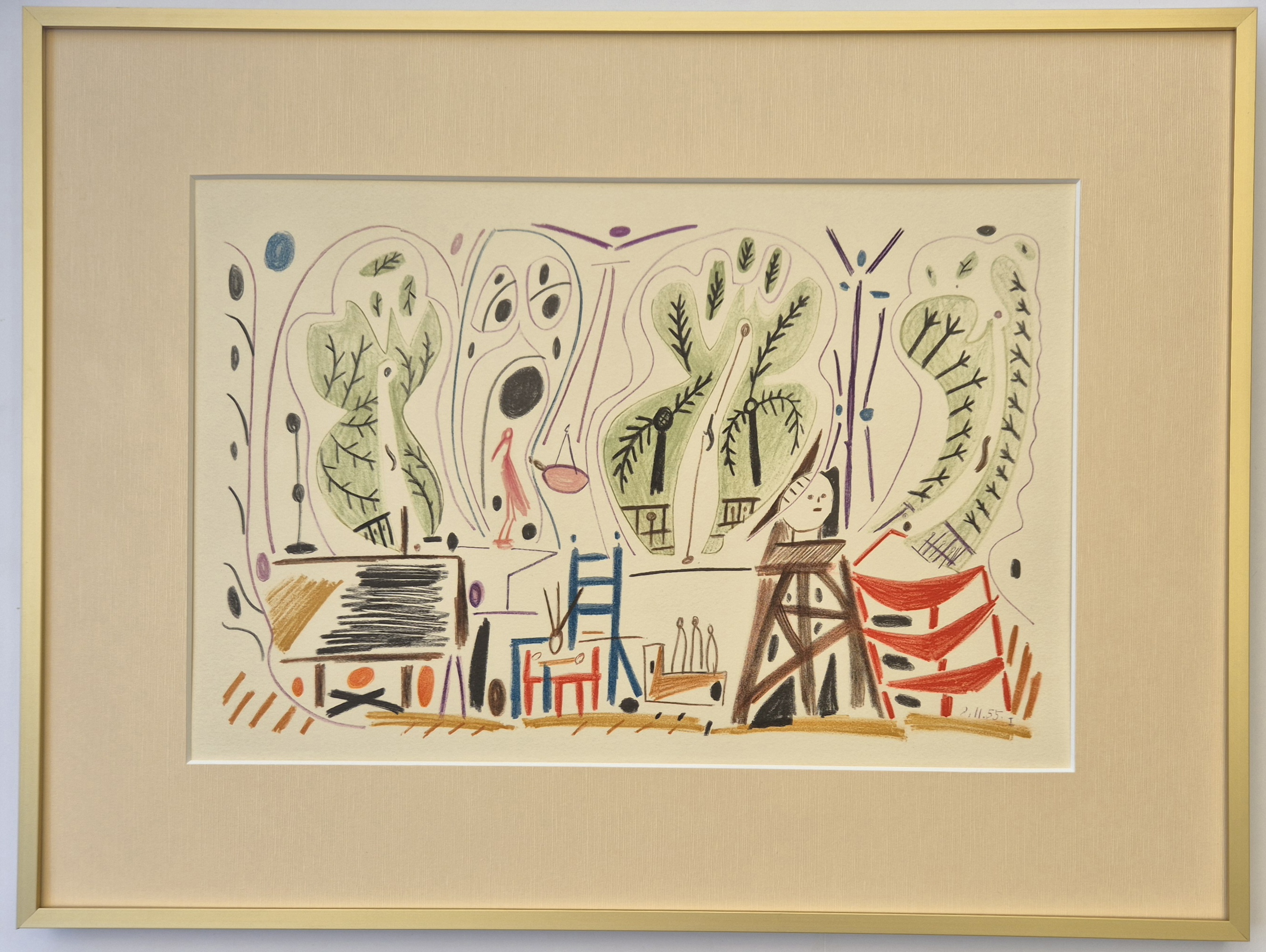Studio Interior with Sculpture Easel by Pablo Picasso, 1960