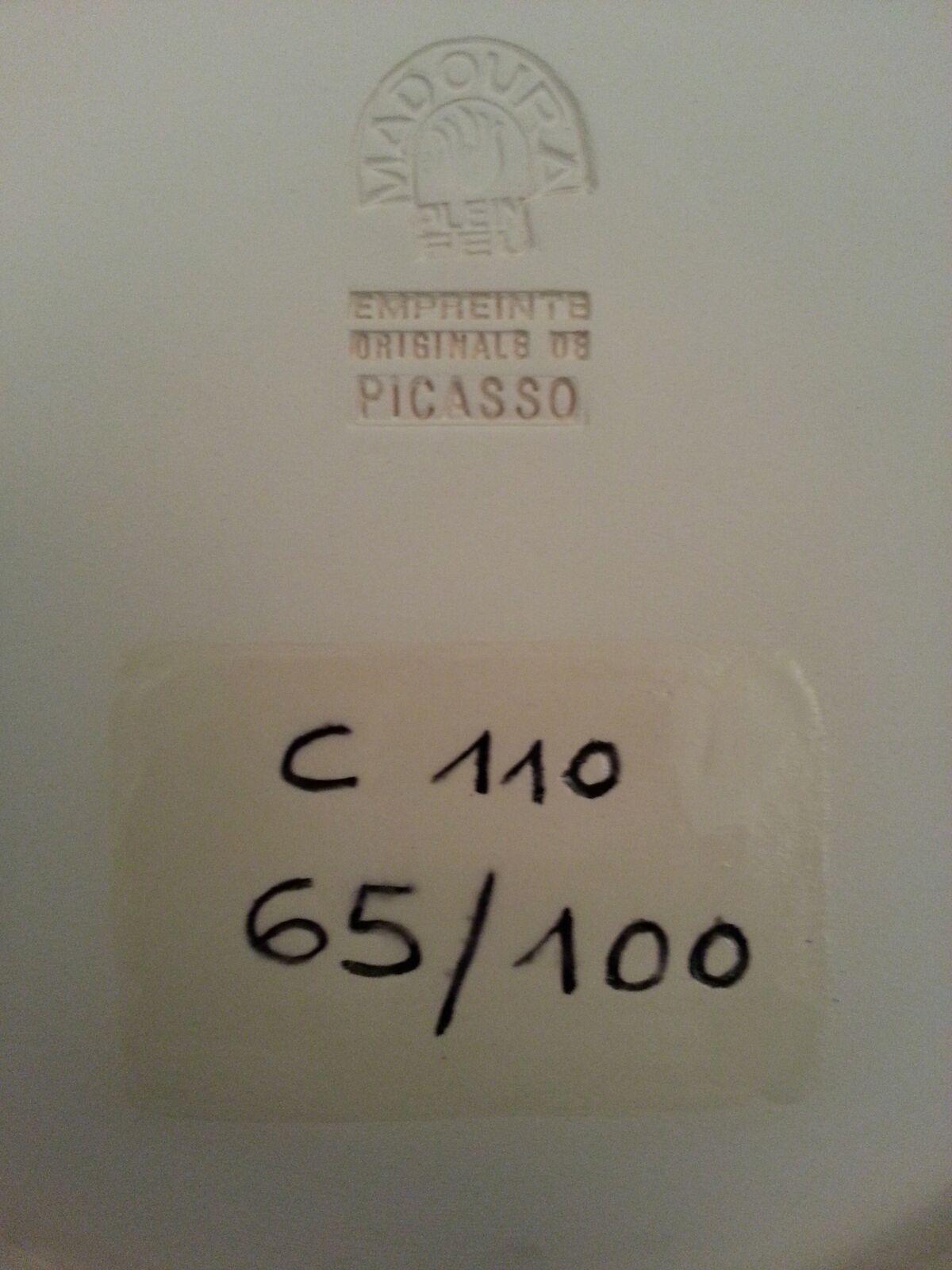 Artwork by Pablo Picasso, Visage de Faune Tourmente, Made of Ceramic 