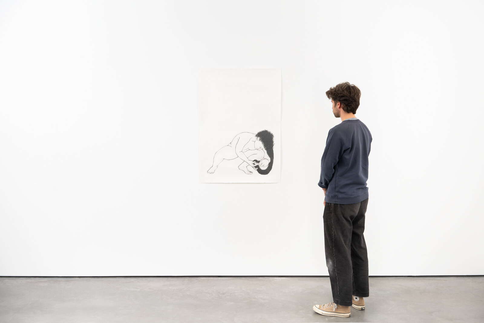 Artwork by Pamela Sunstrum, Cuddle, Made of Graphite on paper 