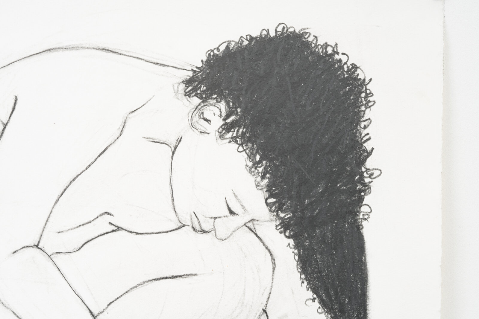 Artwork by Pamela Sunstrum, Cuddle, Made of Graphite on paper 