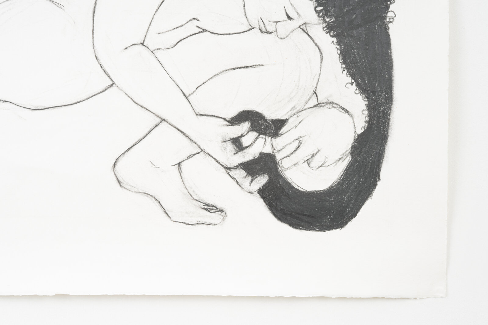 Artwork by Pamela Sunstrum, Cuddle, Made of Graphite on paper 