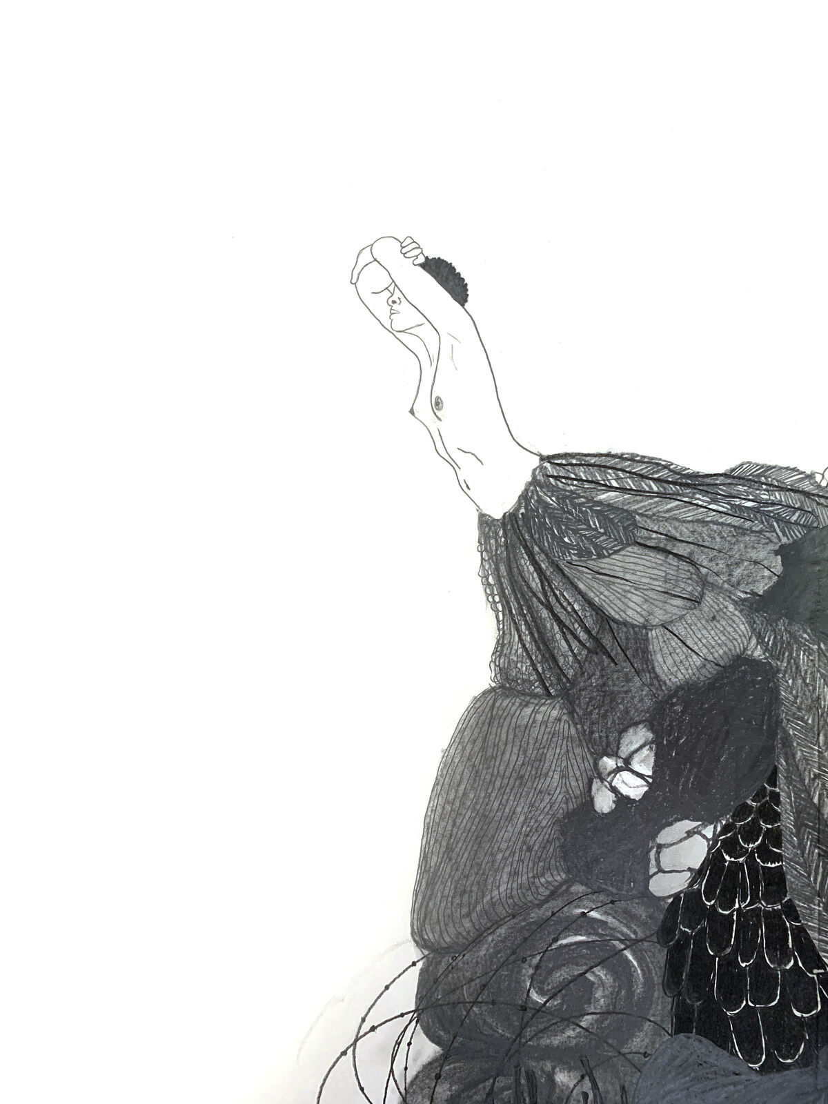 Artwork by Pamela Sunstrum, Epic, Made of Graphite on paper 