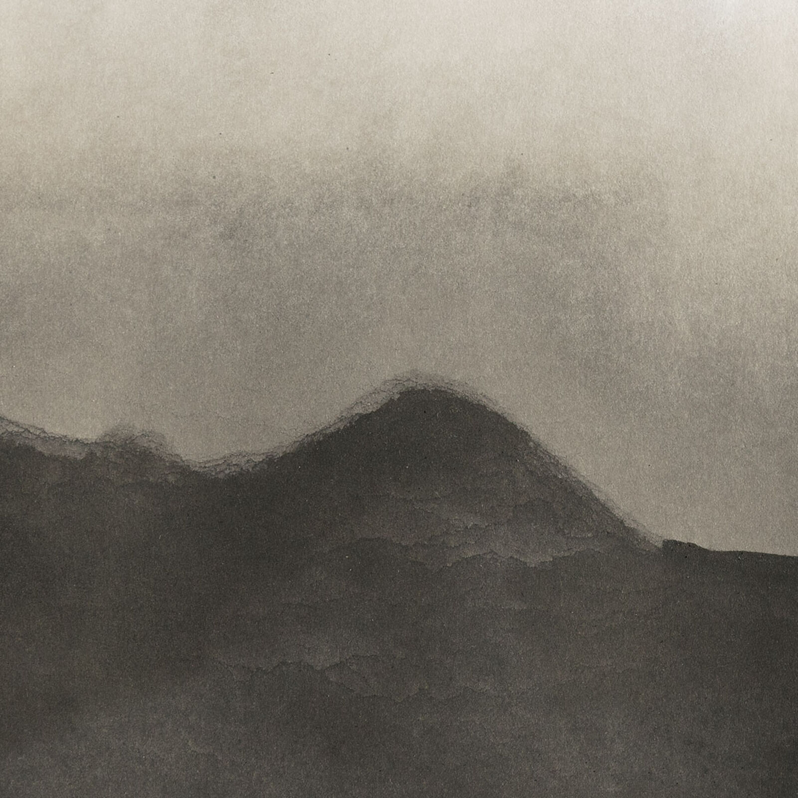 Artwork by Paolo Canevari, Doppio Paesaggio 1 (Double Landscape 1), Made of Motor Oil on Paper 