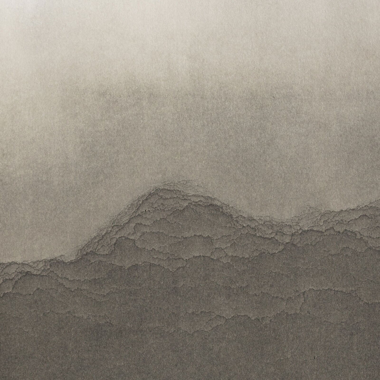Artwork by Paolo Canevari, Doppio Paesaggio 1 (Double Landscape 1), Made of Motor Oil on Paper 