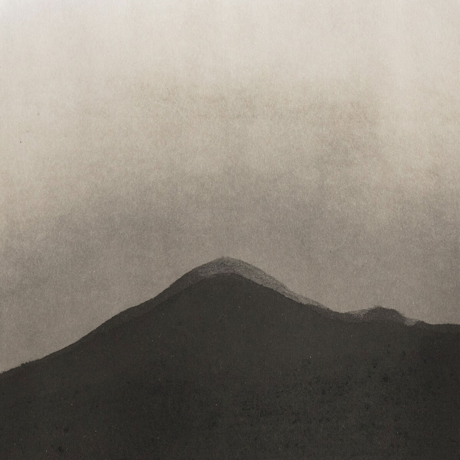 Artwork by Paolo Canevari, Doppio Paesaggio 2 (Double Landscape 2), Made of Motor Oil on Paper 