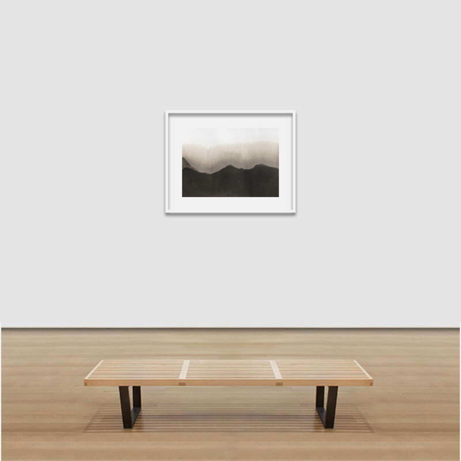Artwork by Paolo Canevari, Doppio Paesaggio 2 (Double Landscape 2), Made of Motor Oil on Paper 