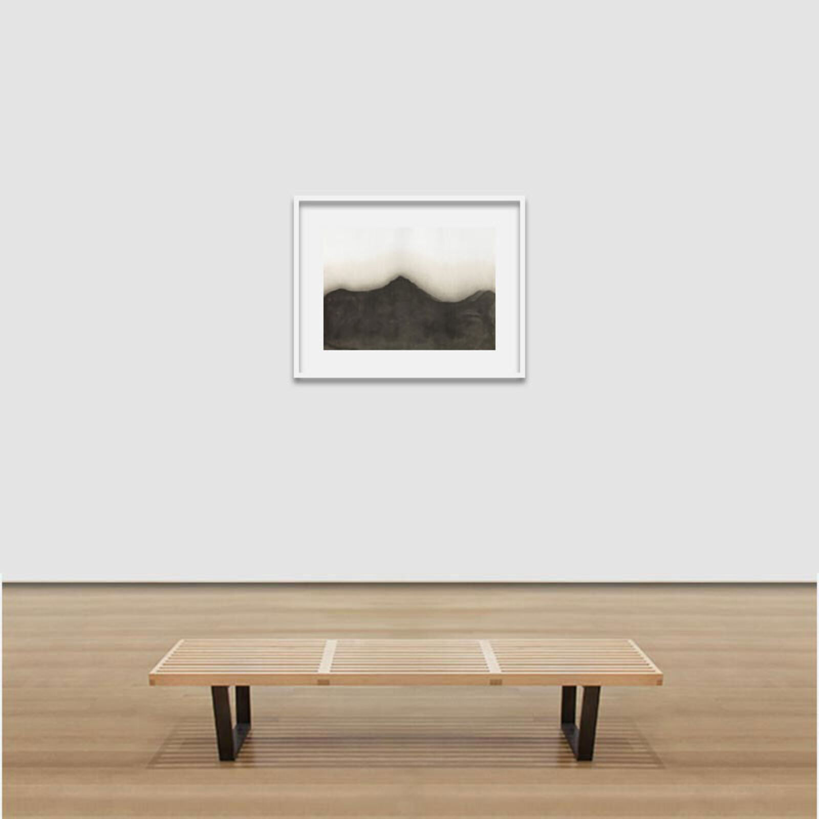 Artwork by Paolo Canevari, Doppio Paesaggio 3 (Double Landscape 3), Made of Motor Oil on Paper 