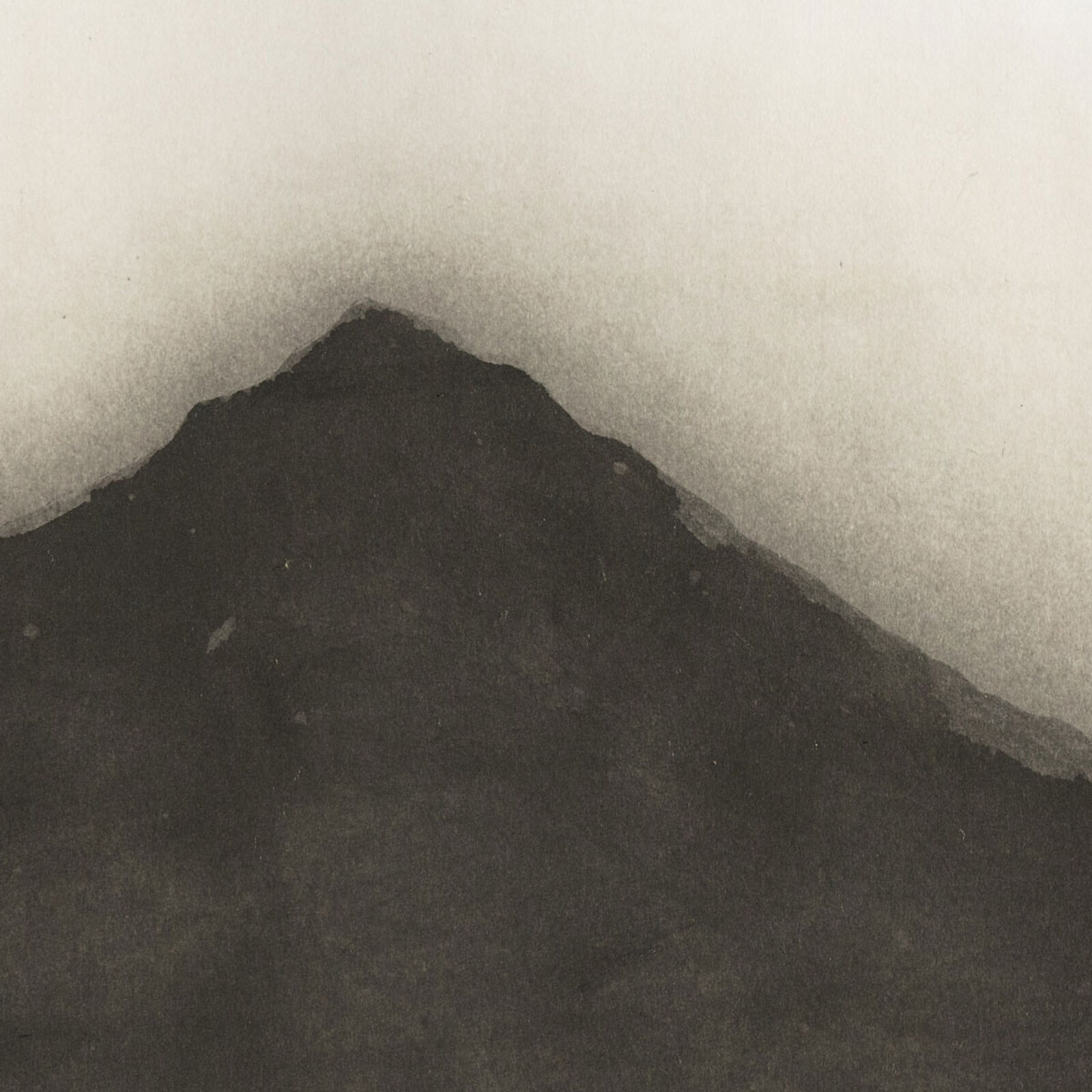 Artwork by Paolo Canevari, Doppio Paesaggio 3 (Double Landscape 3), Made of Motor Oil on Paper 