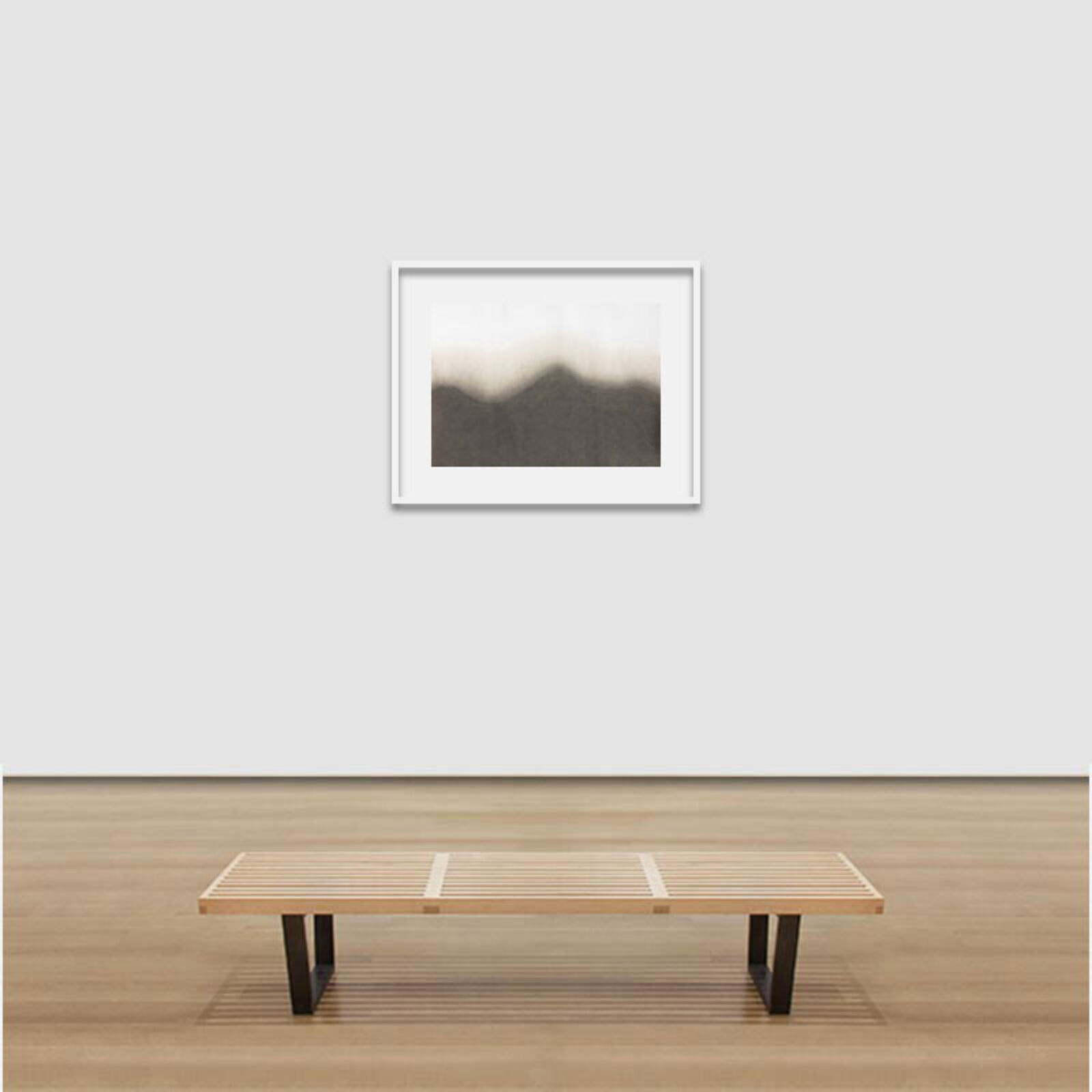 Artwork by Paolo Canevari, Doppio Paesaggio 3 (Double Landscape 3), Made of Motor Oil on Paper 