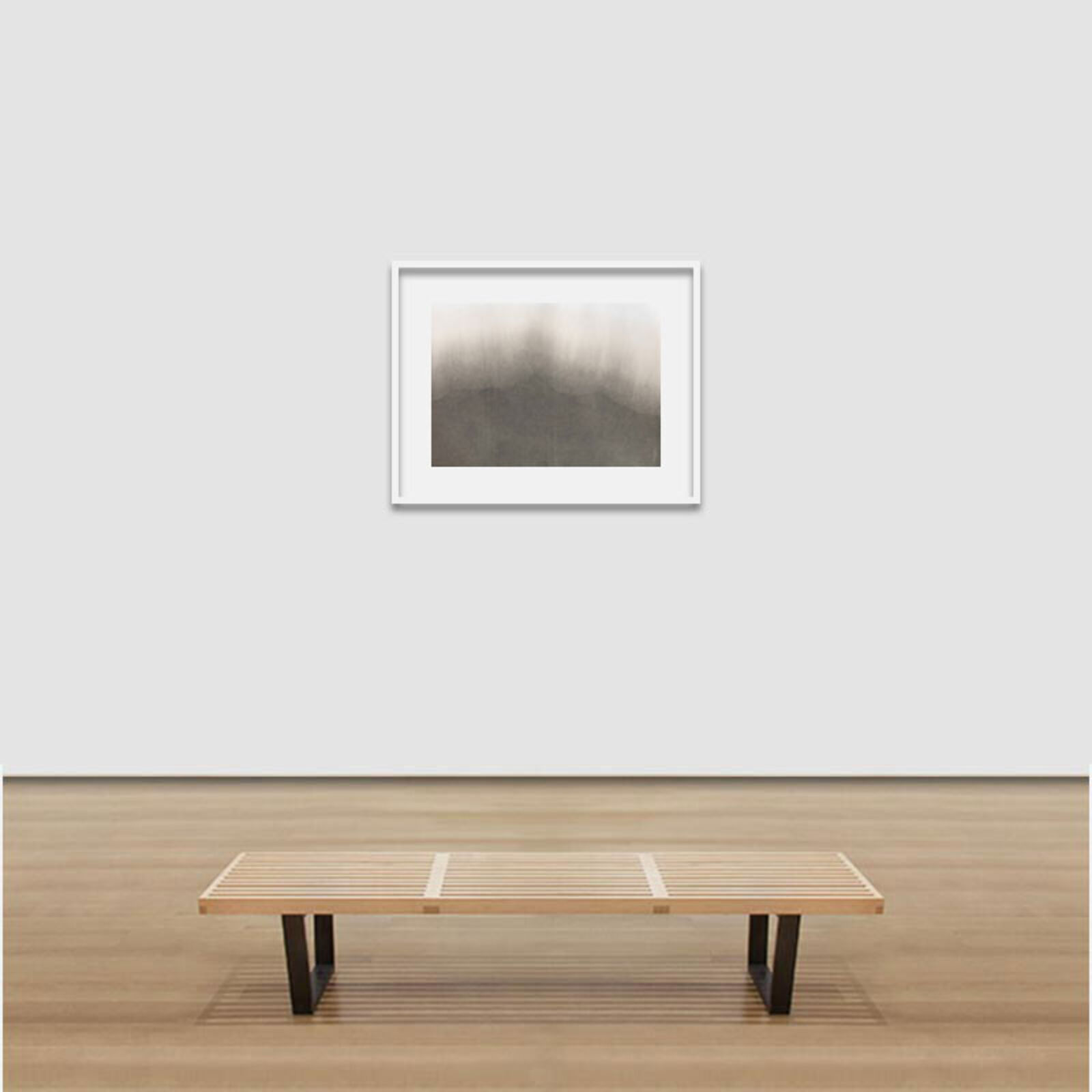 Artwork by Paolo Canevari, Doppio Paesaggio 4 (Double Landscape 4), Made of Motor Oil on Paper 