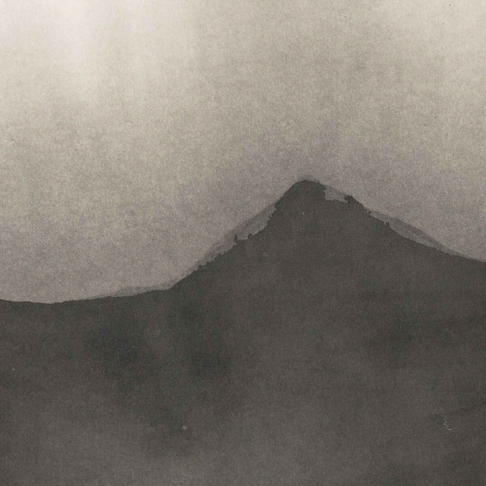 Artwork by Paolo Canevari, Doppio Paesaggio 4 (Double Landscape 4), Made of Motor Oil on Paper 