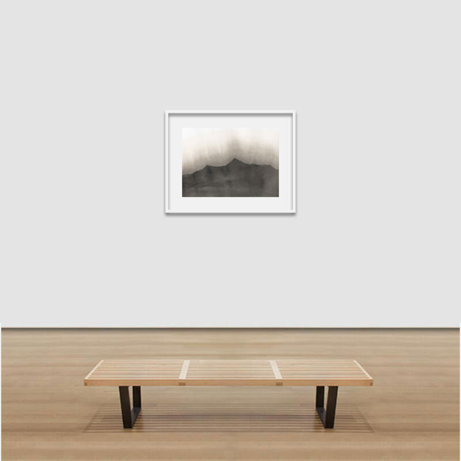 Artwork by Paolo Canevari, Doppio Paesaggio 4 (Double Landscape 4), Made of Motor Oil on Paper 