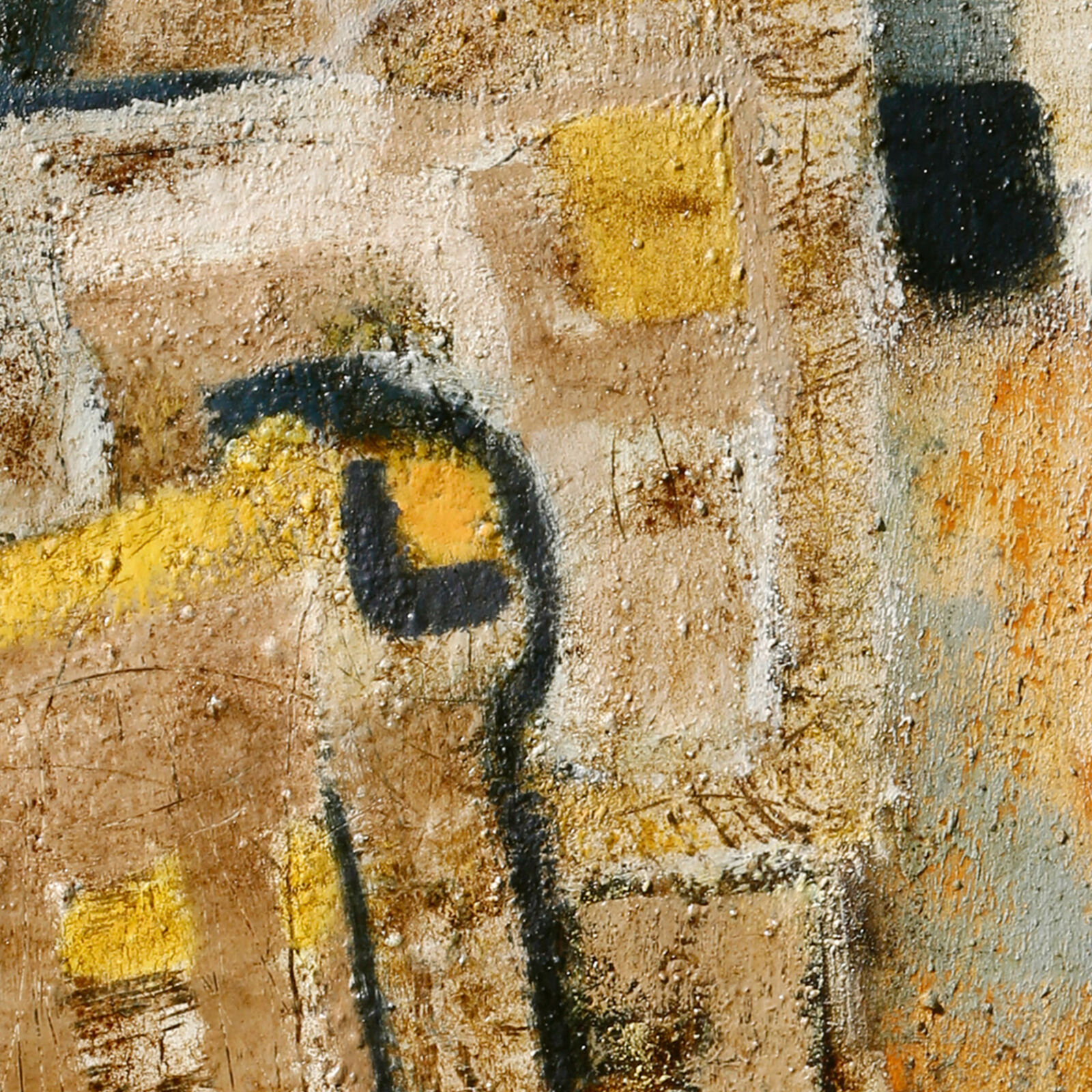 Artwork by Parris Jaru, Before The People, Made of Pigment and resin on canvas 