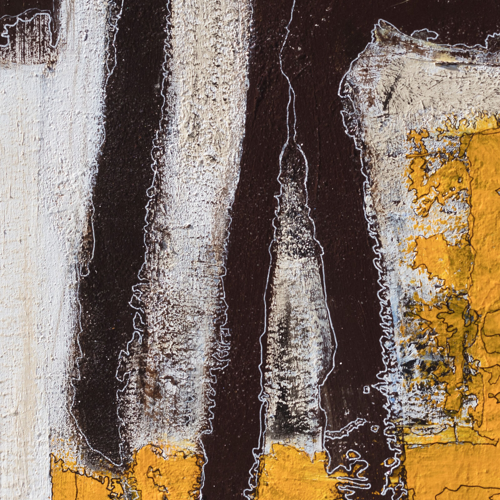 Artwork by Parris Jaru, Walking the Continuous Path, Made of Oil Paint and Plant Pigment on Canvas 