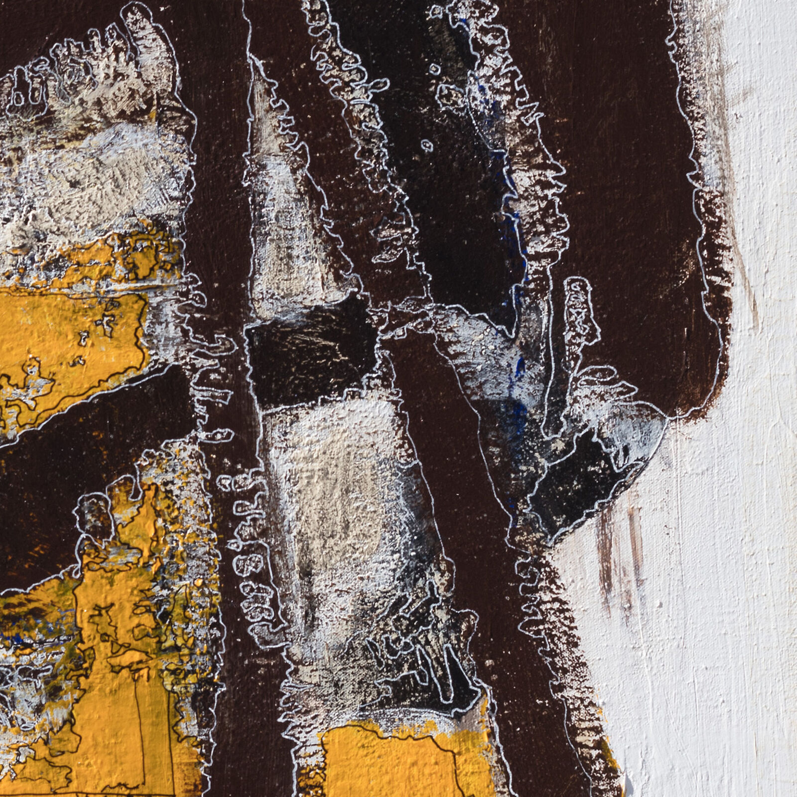 Artwork by Parris Jaru, Walking the Continuous Path, Made of Oil Paint and Plant Pigment on Canvas 