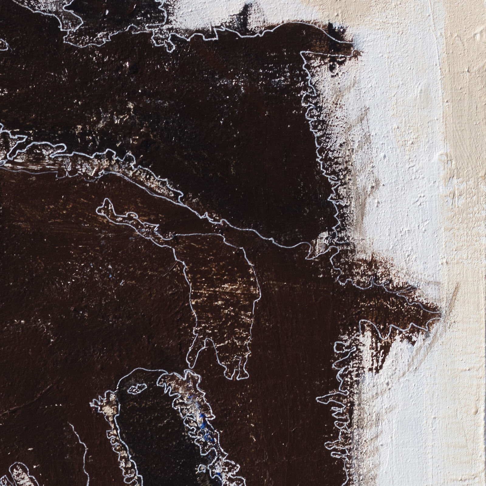 Artwork by Parris Jaru, Walking the Continuous Path, Made of Oil Paint and Plant Pigment on Canvas 