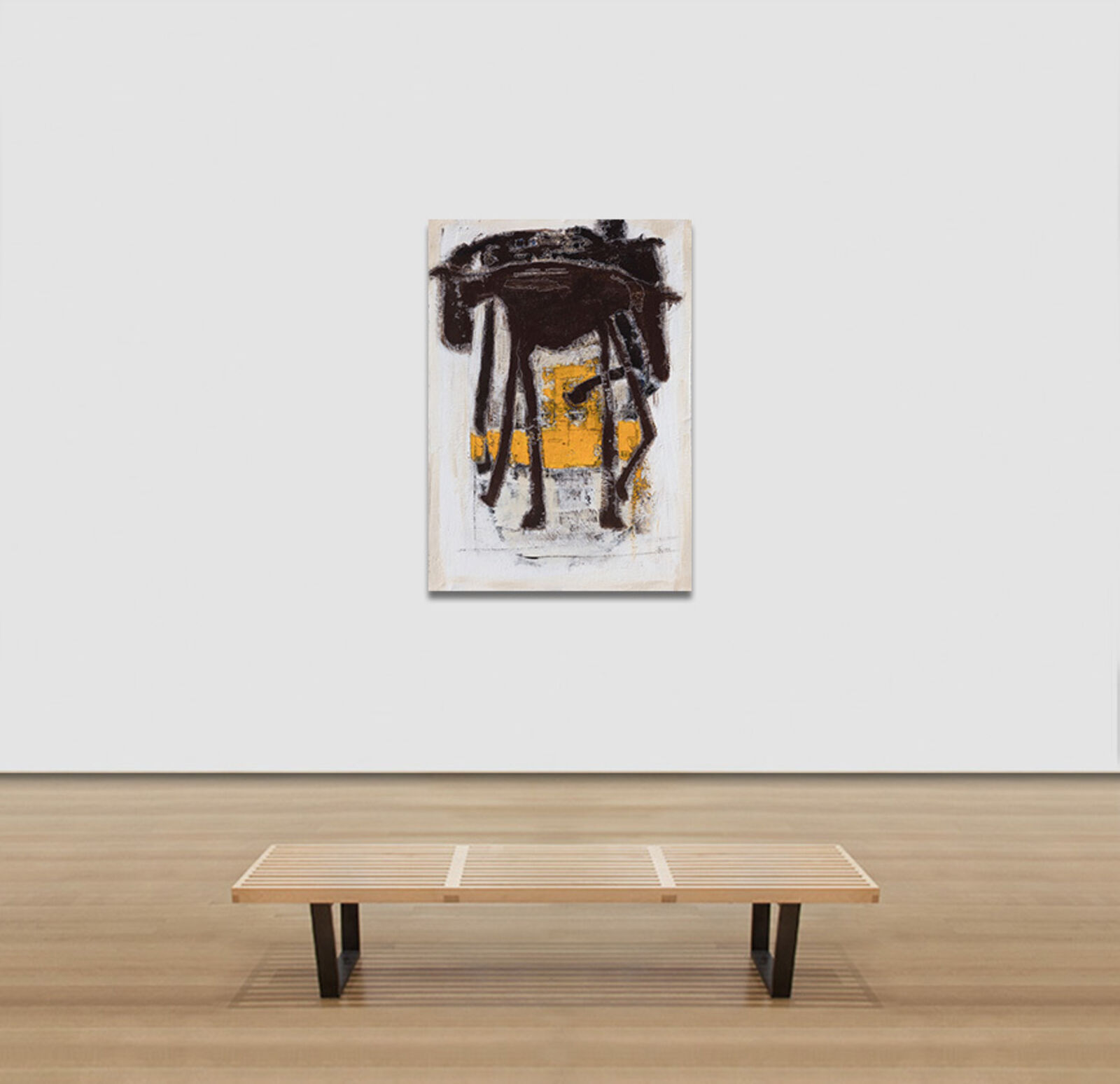 Artwork by Parris Jaru, Walking the Continuous Path, Made of Oil Paint and Plant Pigment on Canvas 