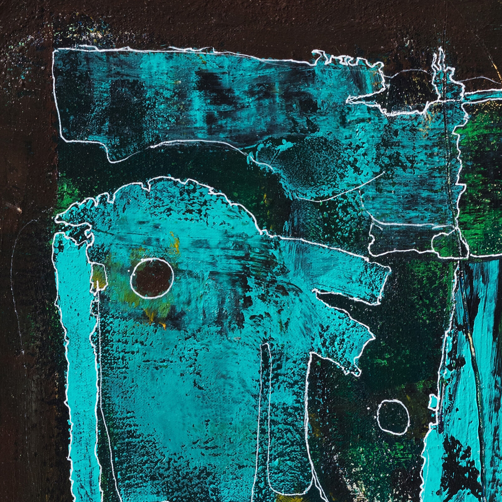 A painting of a man with a mask on his face.