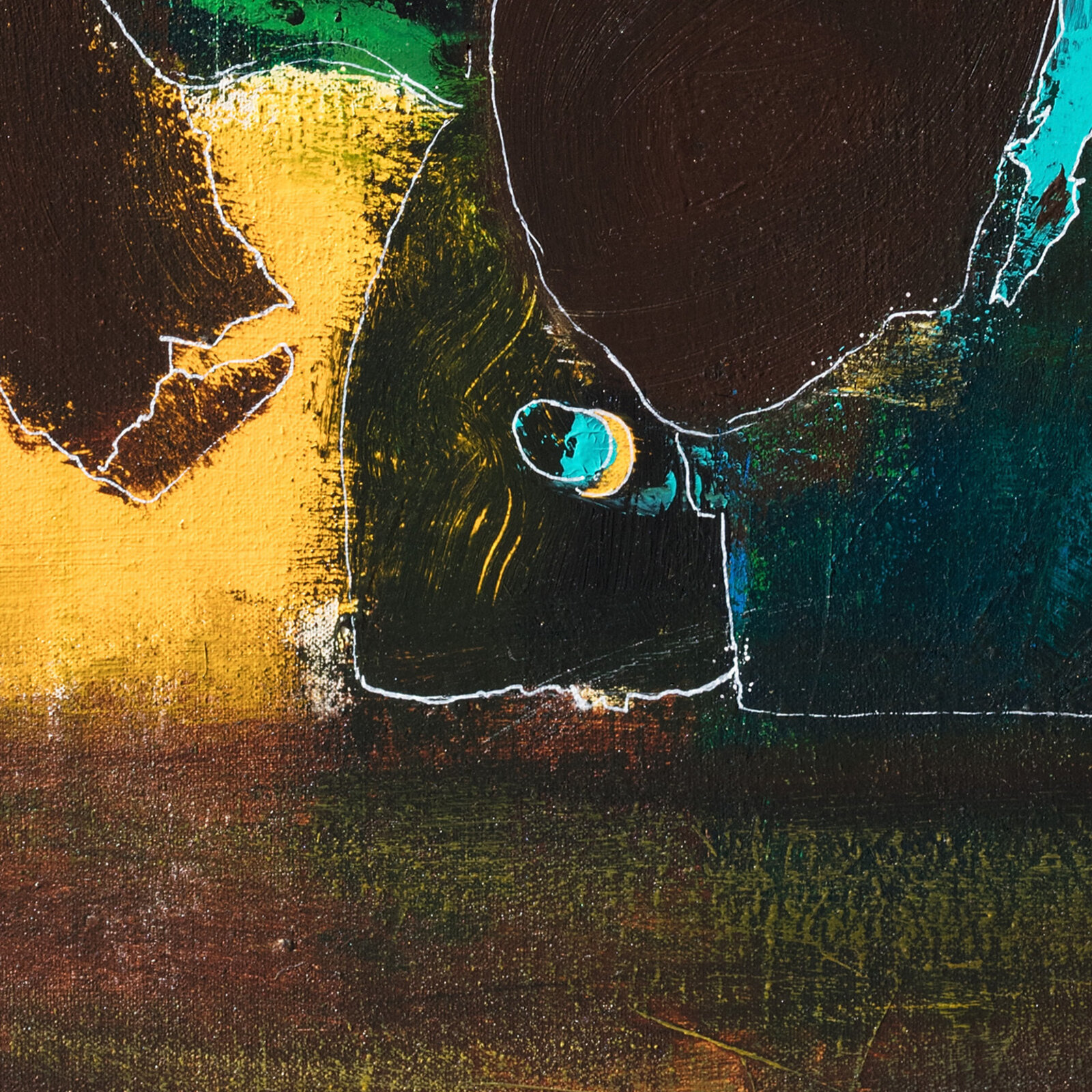 A painting of a man with a mask on his face.