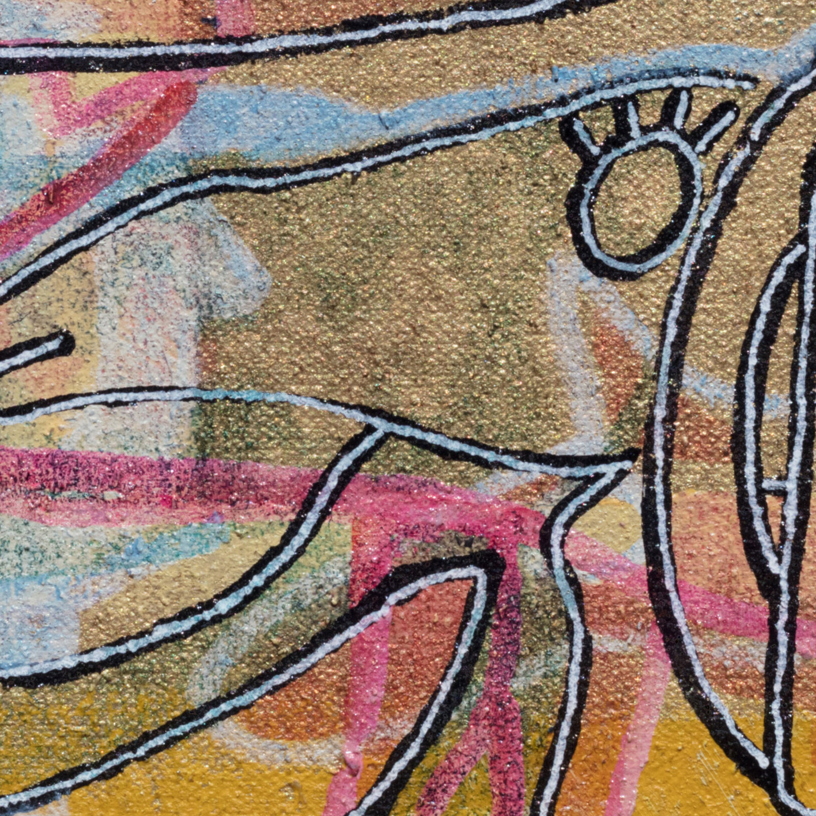 A painting of a horse drawn carriage with a dog and a cat.