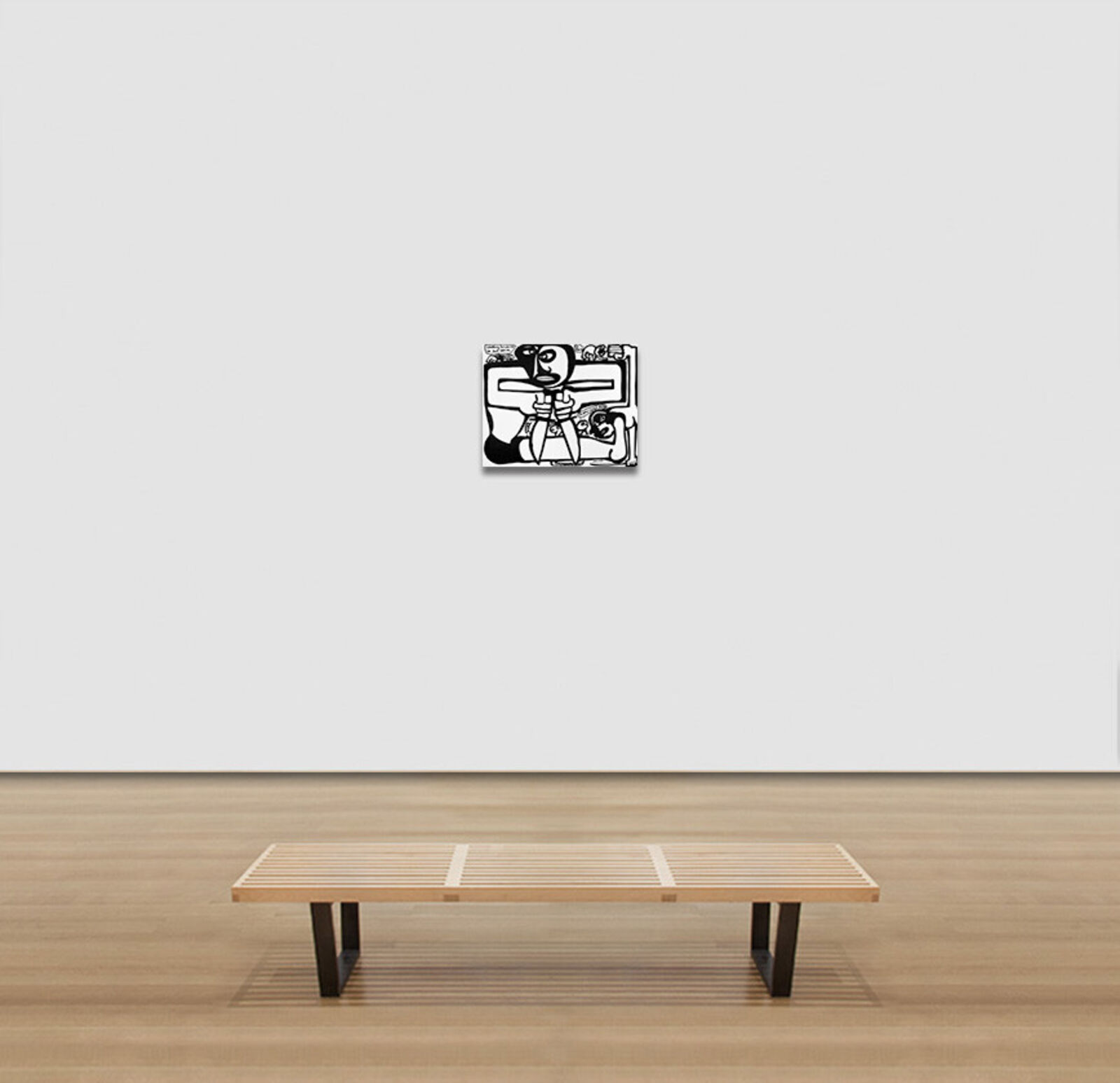 Artwork by Parris Jaru, Germ Meets Skar, Made of Oil Marker and Acrylic on Foam Core 