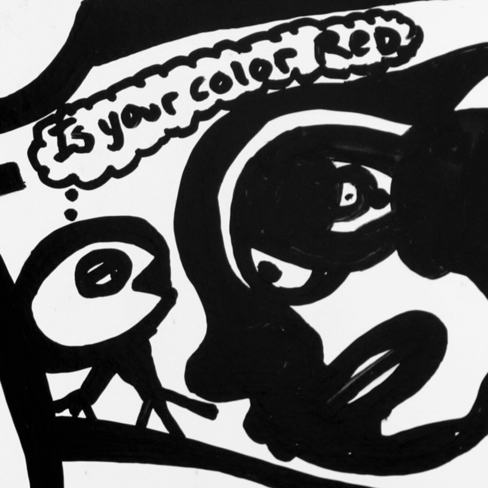 Artwork by Parris Jaru, Germ Meets Skar, Made of Oil Marker and Acrylic on Foam Core 