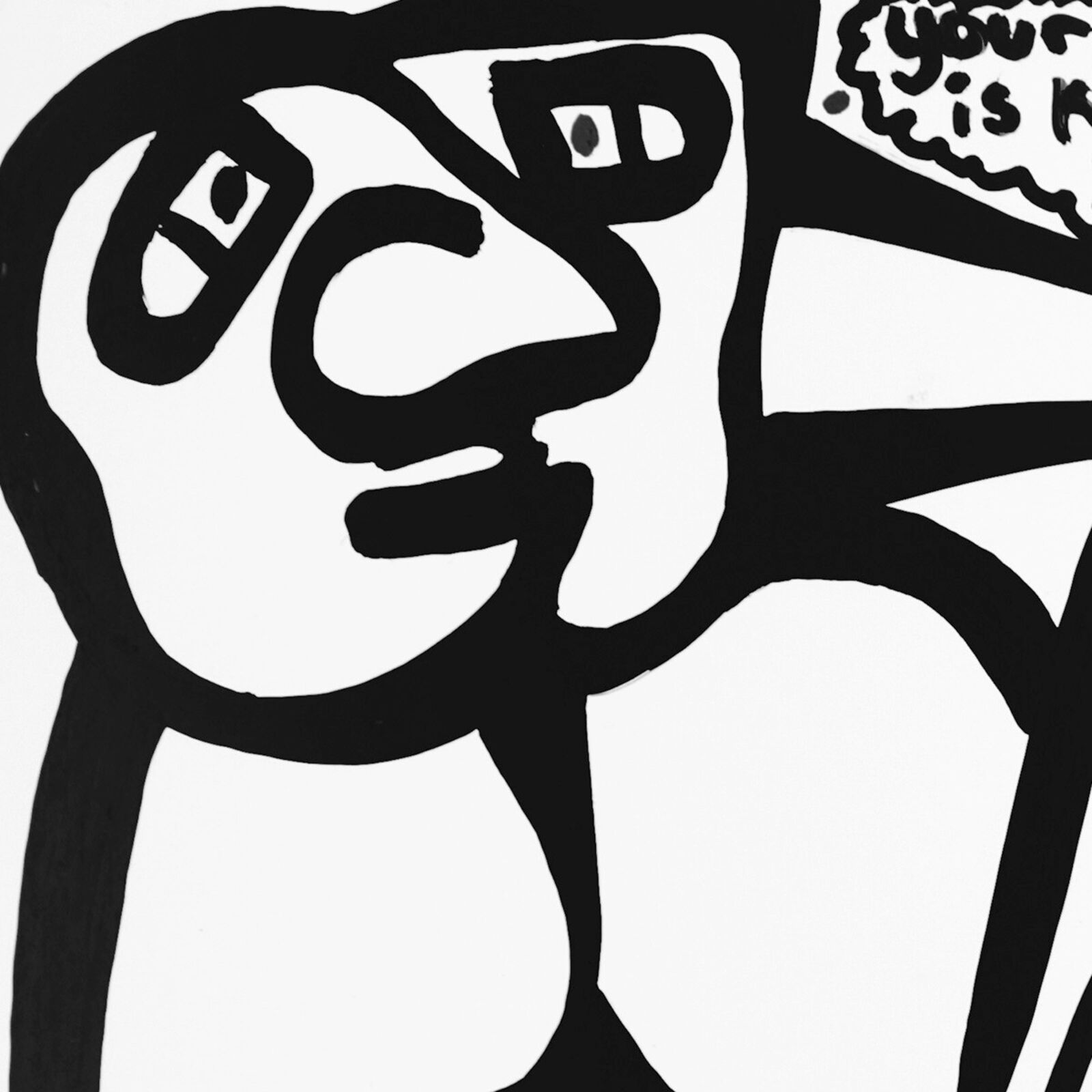 A wooden bench sitting in front of a white wall.