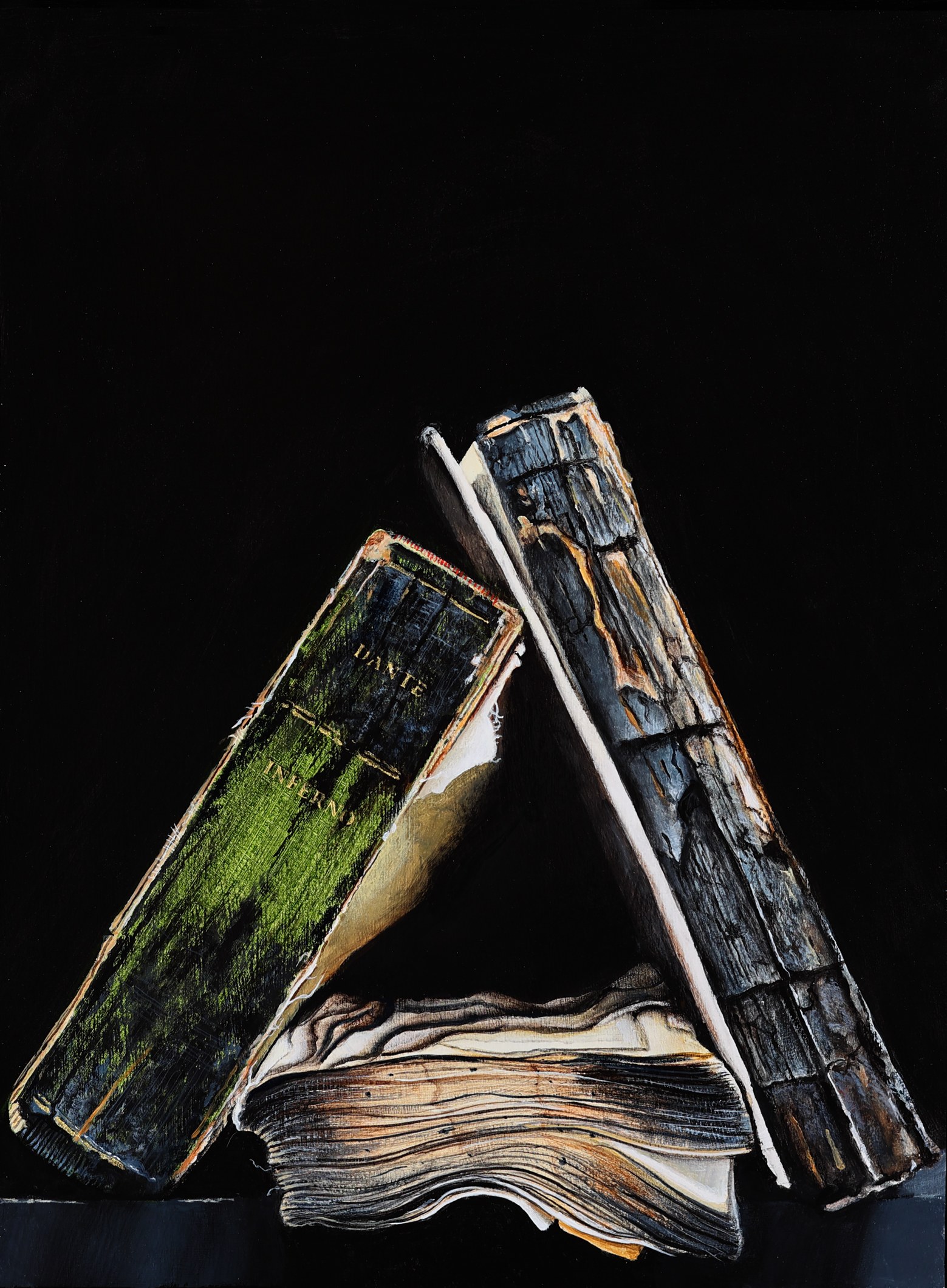 Artwork by Paul Béliveau, Autodafé XXVIII, Made of Acrylic on panel 
