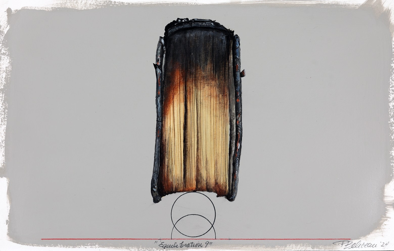 Artwork by Paul Béliveau, Équilibration IX, Made of Acrylic on paper 