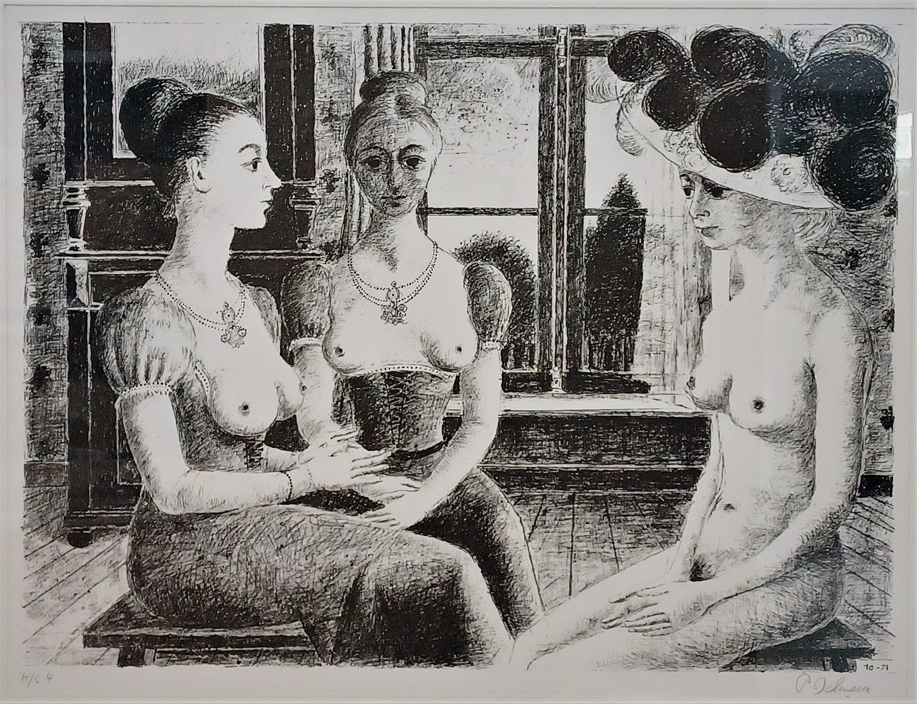 La Fenetre by Paul Delvaux, 1971