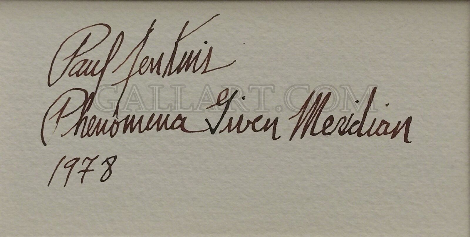 Artwork by Paul Jenkins, PHENOMENA GIVEN MERIDIAN, Made of Watercolor On Wove Paper 