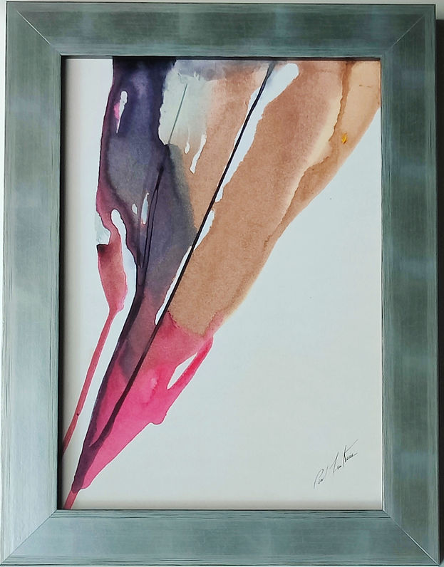 A painting of a woman's legs in a frame.