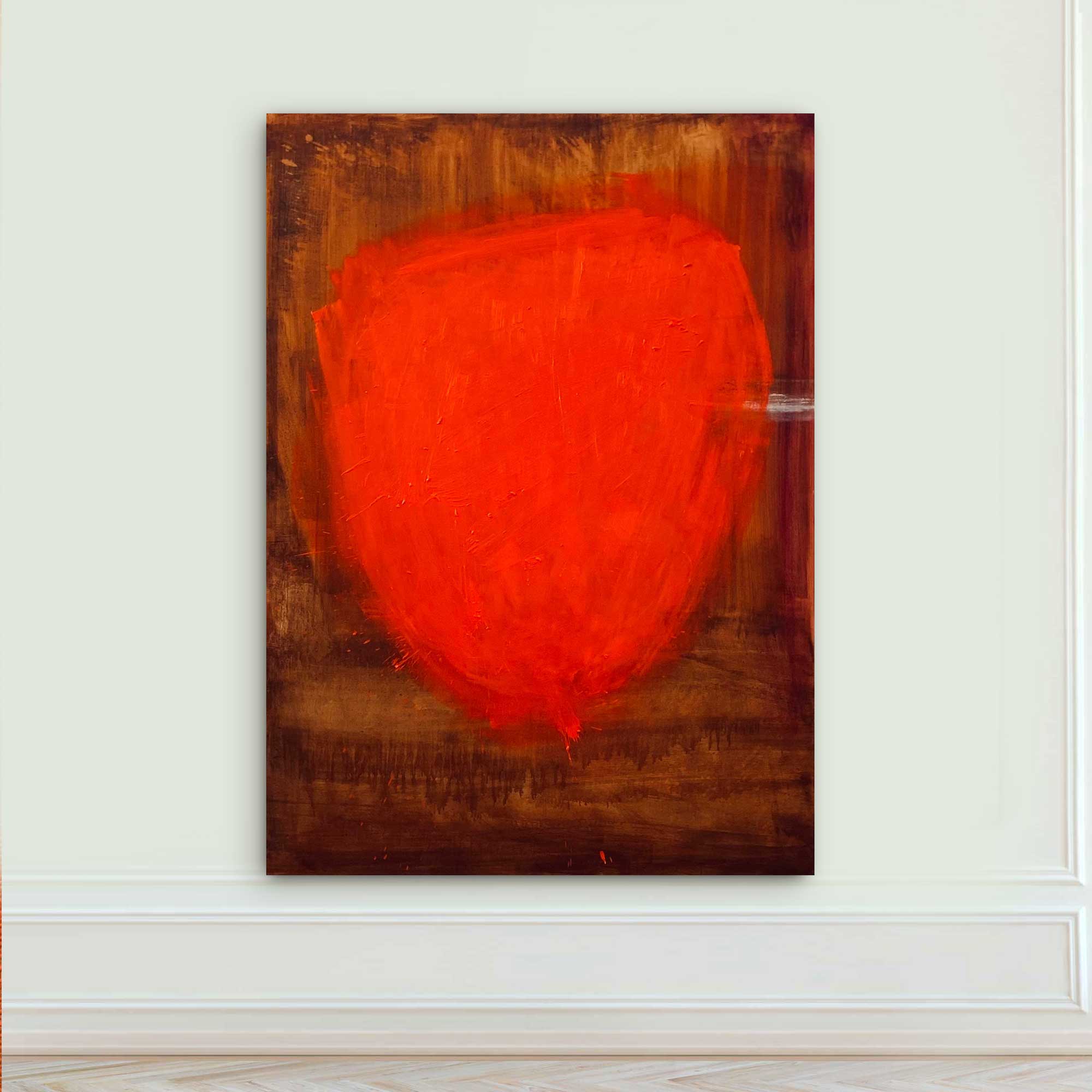 Artwork by Paul Landauer, The Bridge No1, Made of Oil and earth on canvas 