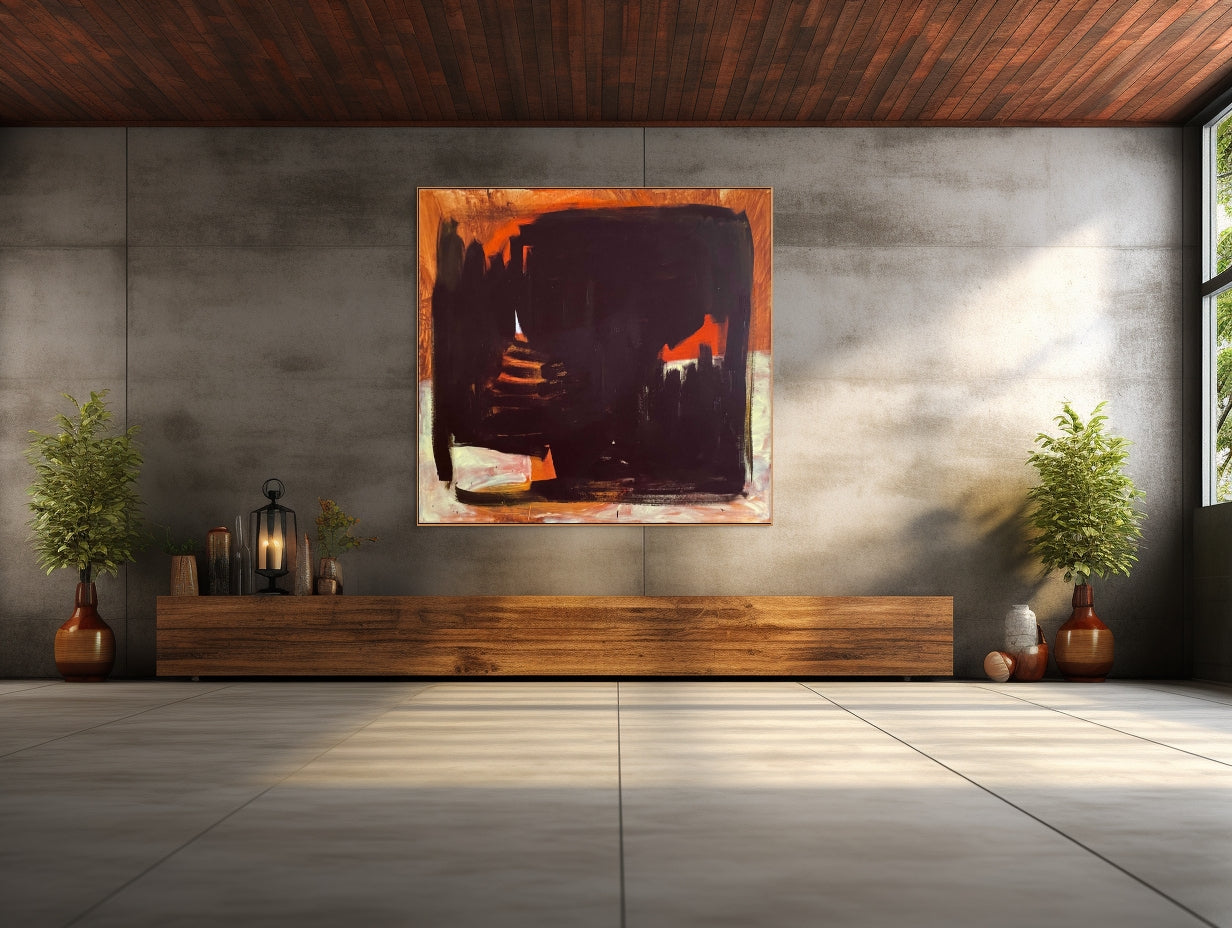 Artwork by Paul Landauer, Untitled Almost Black, Made of Mixed media on canvas 