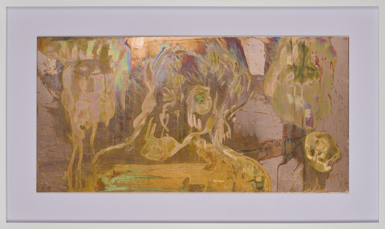 A painting of a woman with a skull in her hand.