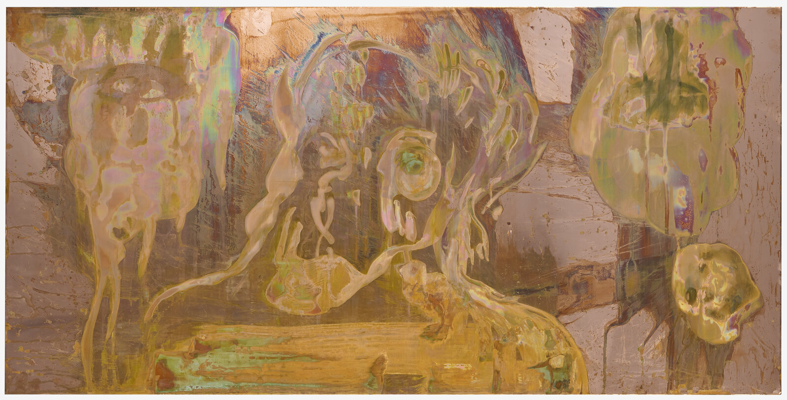 A painting of a woman with a skull in her hand.