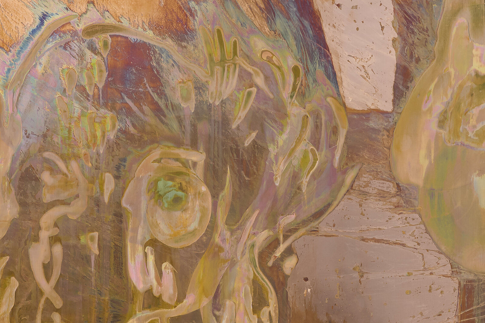 A painting of a woman with a skull in her hand.