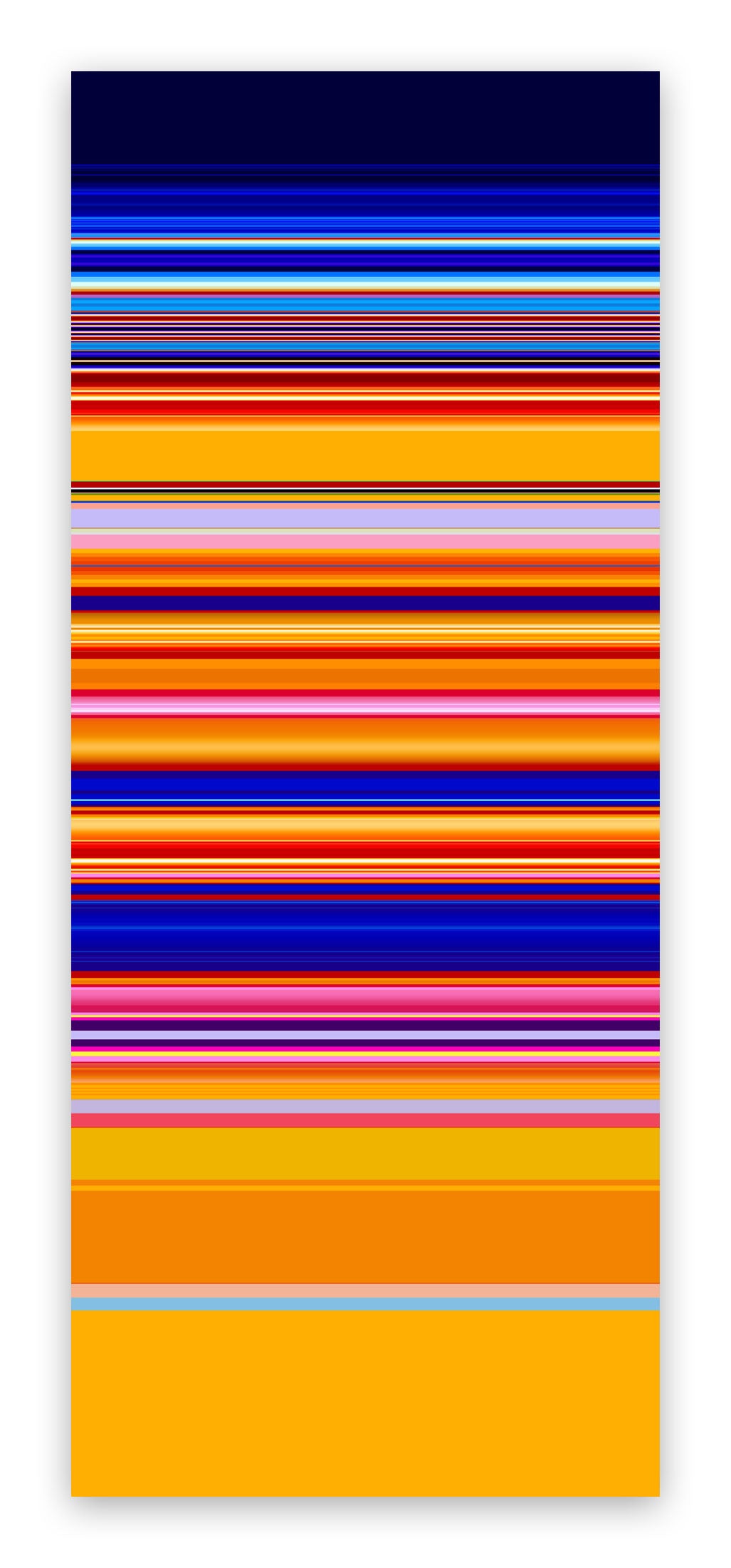 A colorful striped pattern on a white background.