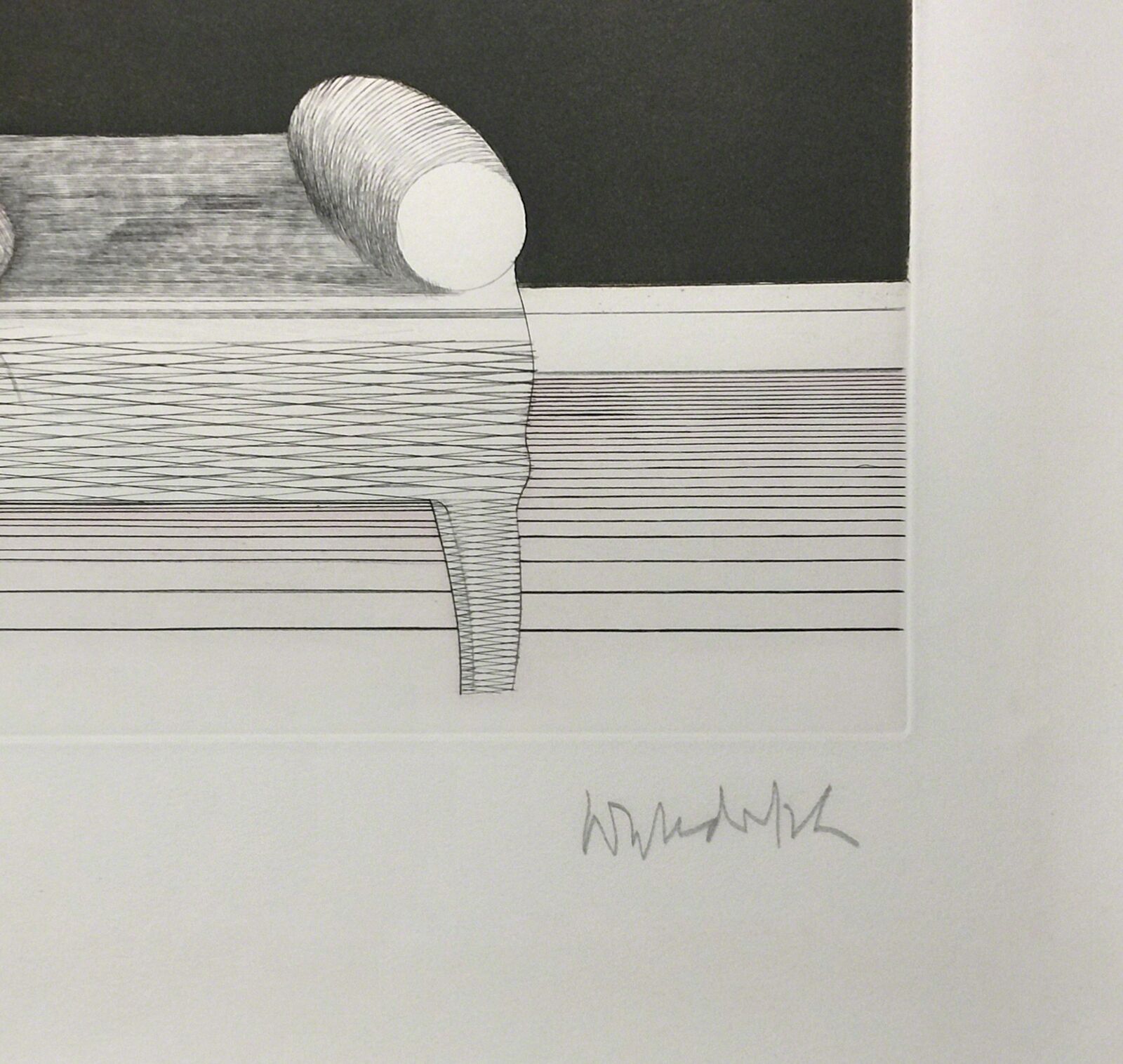Artwork by Paul Wunderlich, SOFAFIGUR, Made of Etching & Aquatint On Paper 