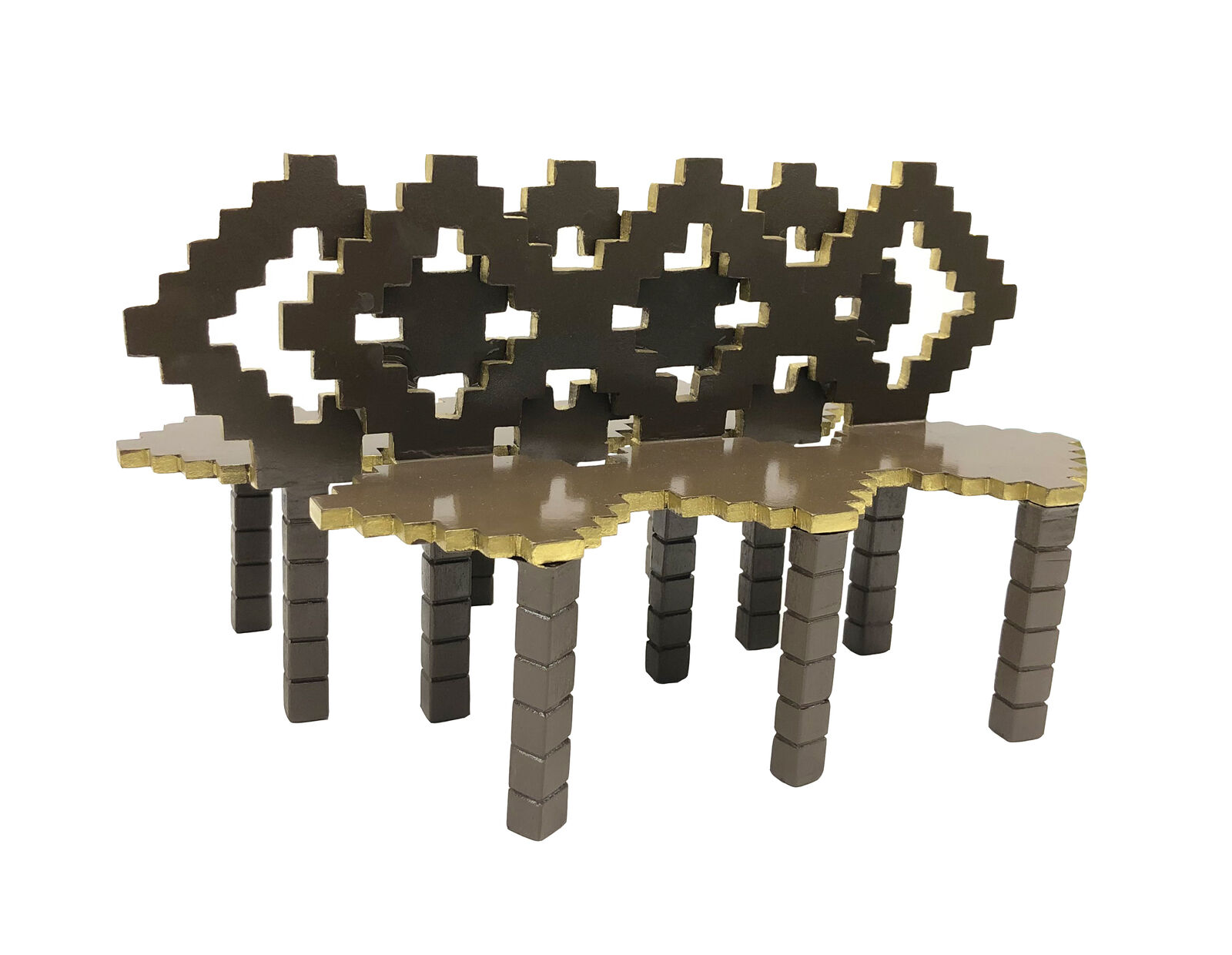 BANCA ZIGURATICA NINIVESCA DE 3 PLAZAS (SCULPTURE)