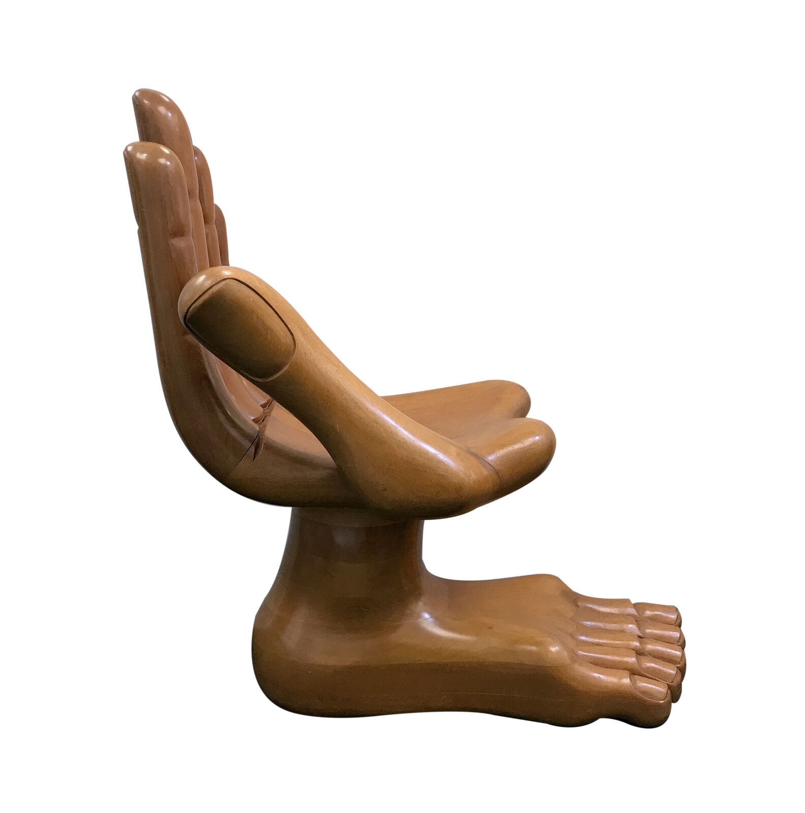 Artwork by Pedro Friedeberg, SILLA DE PIE Y MANO (LARGE), Made of Wood Sculpture 