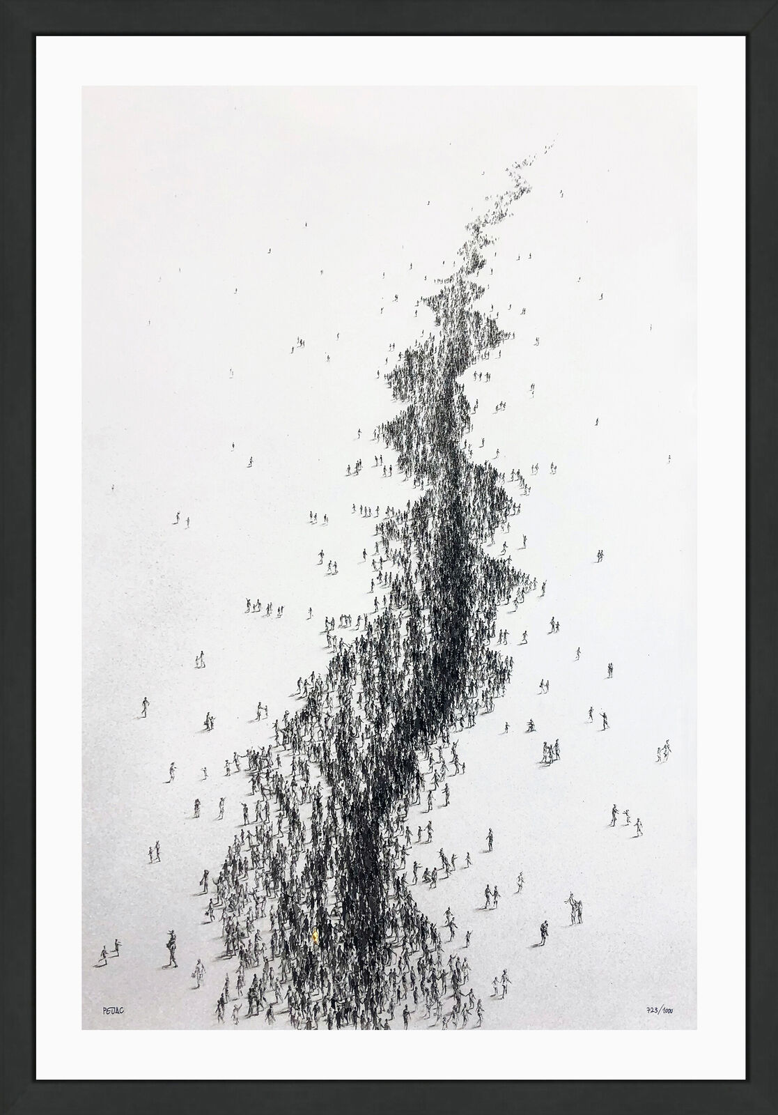 Hope (unique screen print with gold leaf) by Pedro Friedeberg, 2024