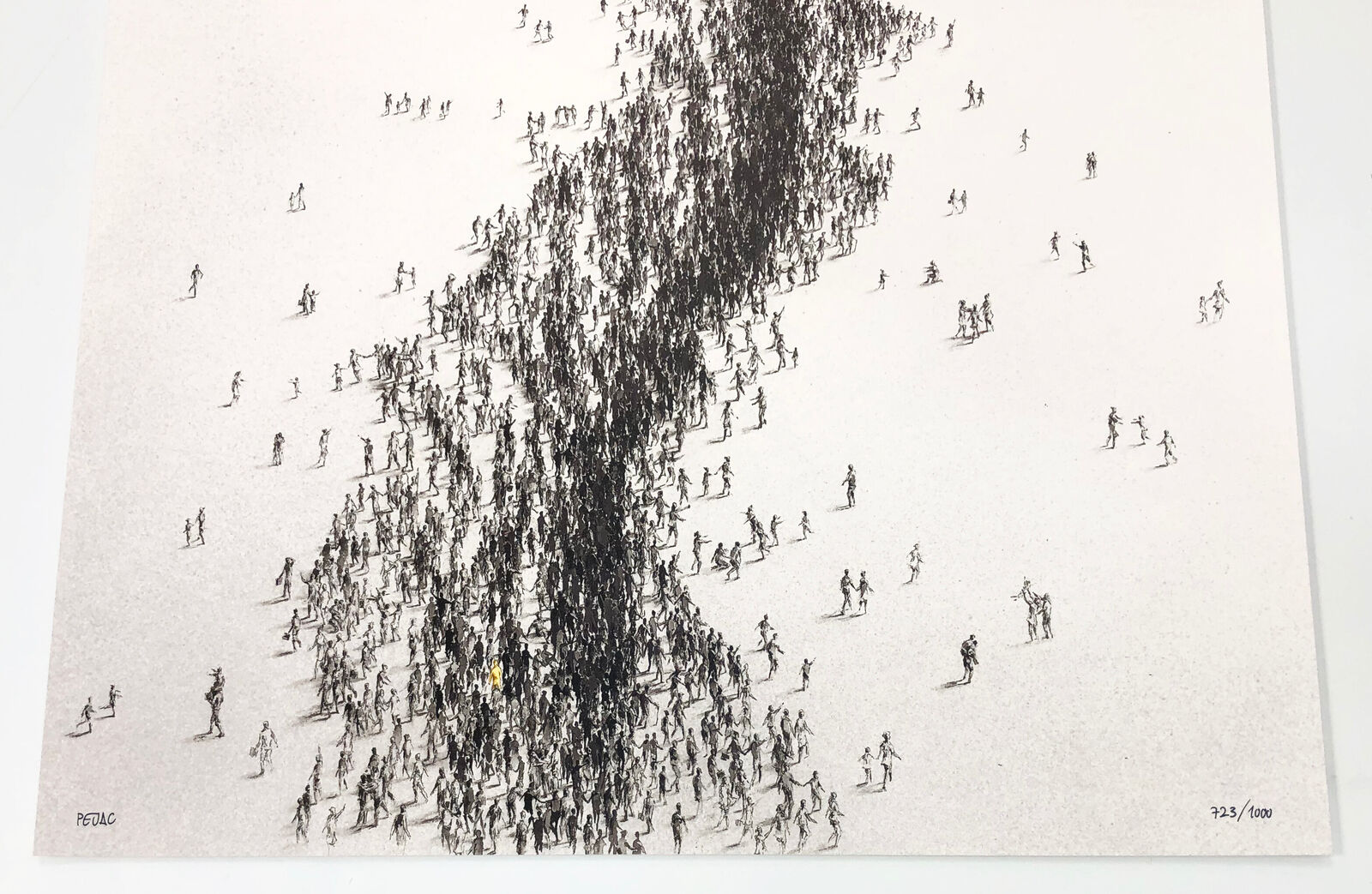 Artwork by Pedro Friedeberg, Hope (unique screen print with gold leaf), Made of Screen Print 