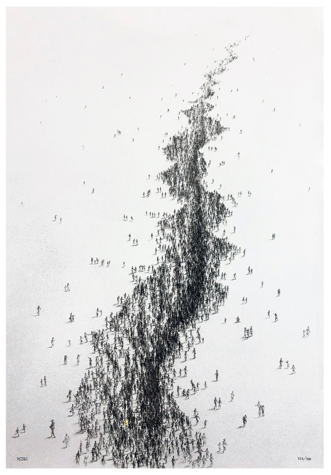 Artwork by Pedro Friedeberg, Hope (unique screen print with gold leaf), Made of Screen Print 