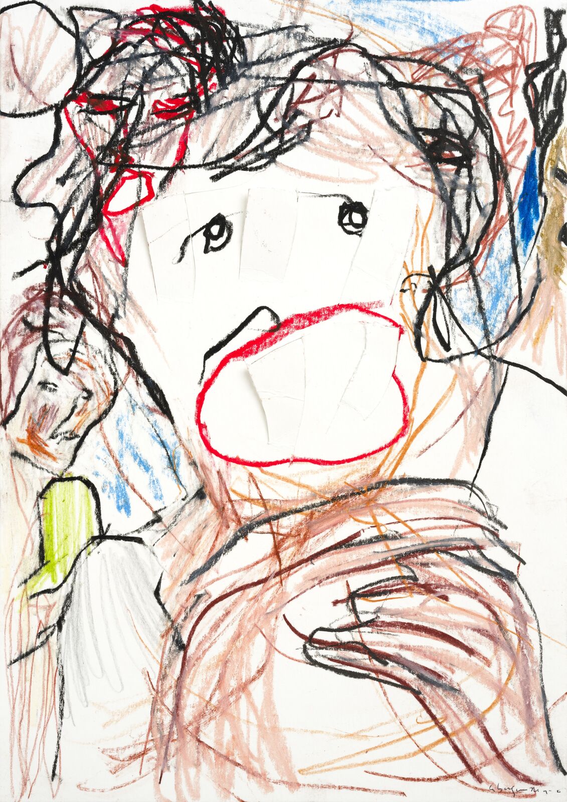 Artwork by Pélagie Gbaguidi, Care, Made of Dry pastel on paper 