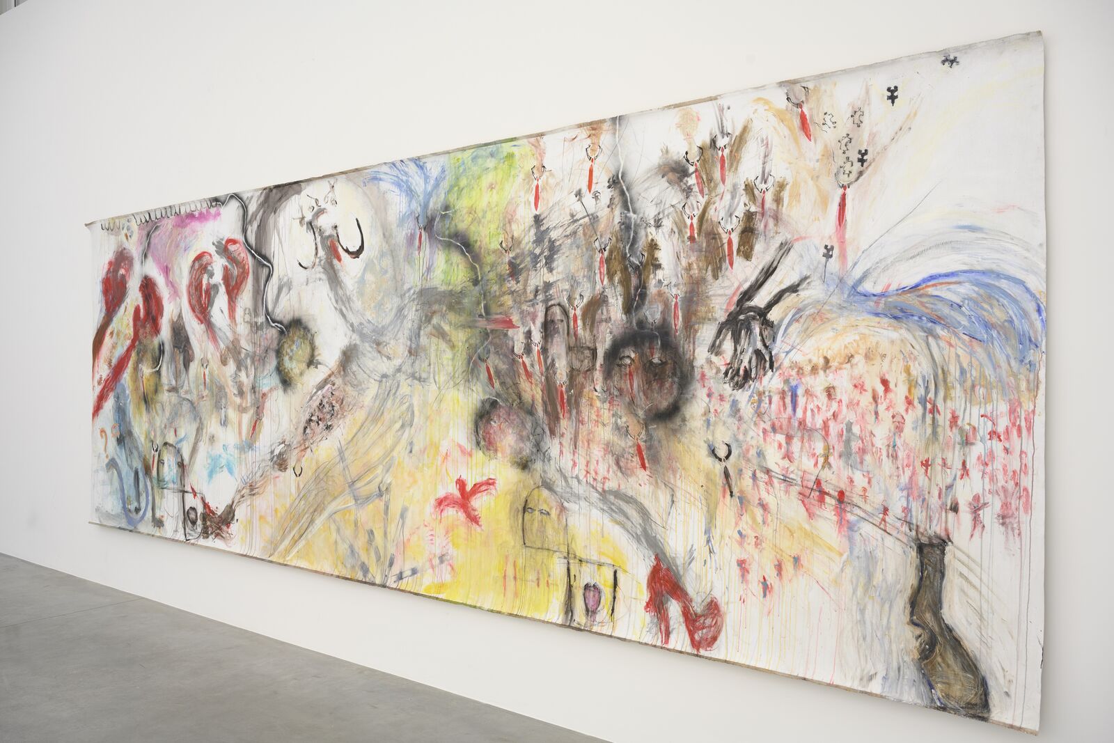 Artwork by Pélagie Gbaguidi, A qui ai-je vendu mon scalpe (Who did I sell my scalp to), Made of Acrylic and pigment on canvas 