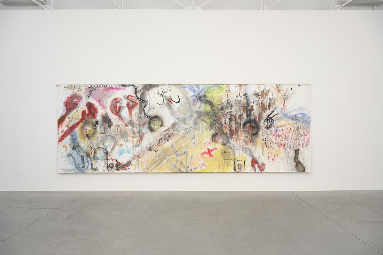 Artwork by Pélagie Gbaguidi, A qui ai-je vendu mon scalpe (Who did I sell my scalp to), Made of Acrylic and pigment on canvas 
