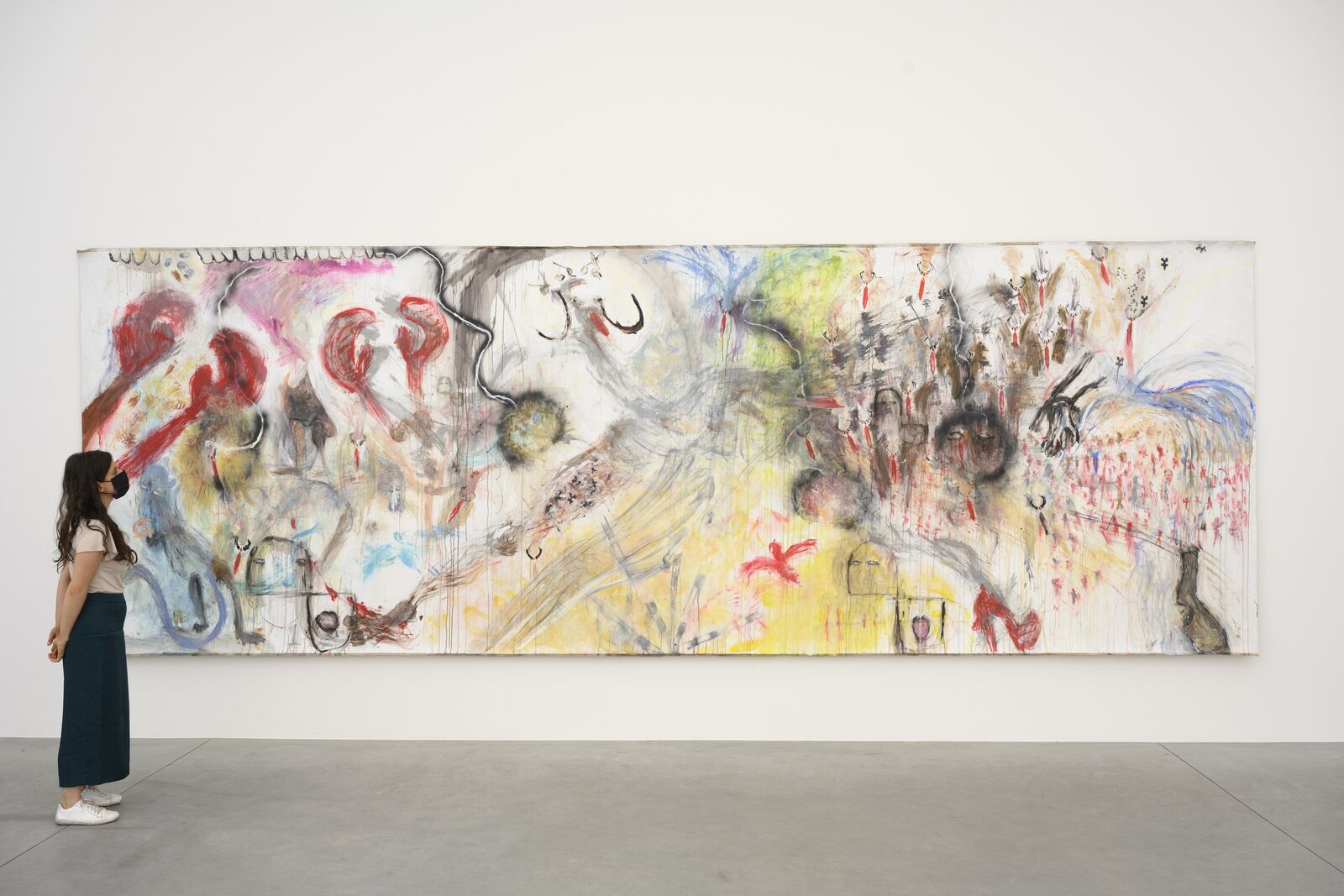 Artwork by Pélagie Gbaguidi, A qui ai-je vendu mon scalpe (Who did I sell my scalp to), Made of Acrylic and pigment on canvas 